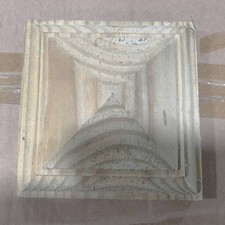 Solid Oak Pyramid Newel Post Cap - Stair Handrail Top - 9 Pack