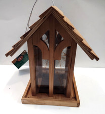 Mountain Chapel Wild bird feeder / brown new gift 11.5x9.5"