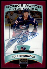 2020-21 O-Pee-Chee Platinum #R-SH Kole Sherwood Pee-Chee Platinum /99 Auto