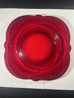 Paden City #890 Crows Foot Ruby Red 8.5" Luncheon Plate Depression Glass