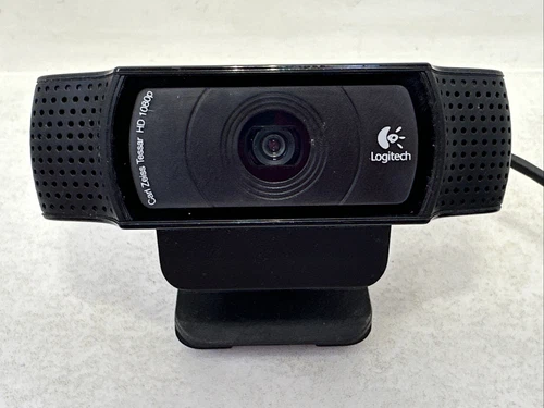 Logitech V-U0028 C920 USB Webcam Carl Zeiss Tessar Lens HD 1080P TESTED