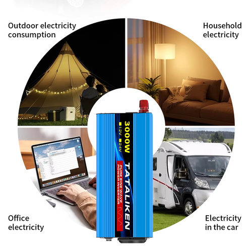 Power Inverter Dc To Ac Converter Pure Sine Wave Home Caravan - Picture 6 of 24