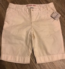 LANDS' END / GIRLS White Bermuda Shorts Size 4 NWT Uniform