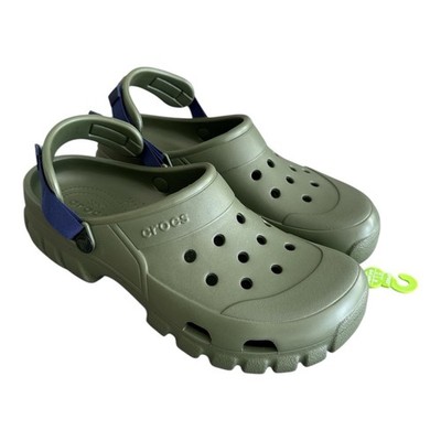 Crocs Offroad Sport Clogs Slipper Sandalen Größe 9 UK Armeegrün/Navy Crocs