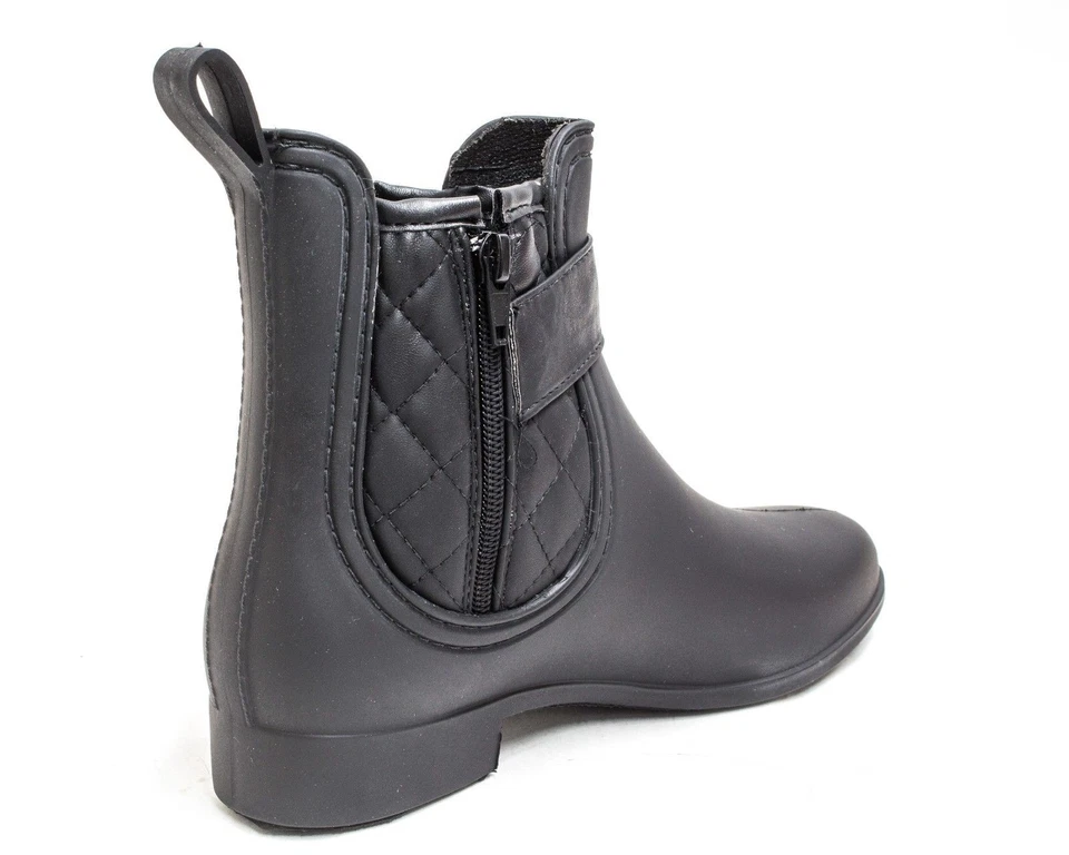 Henry Ferrera 绗缝 Clarity Sky-3 切尔西雨雪靴 防水 黑色 — 第 4/4 张图片