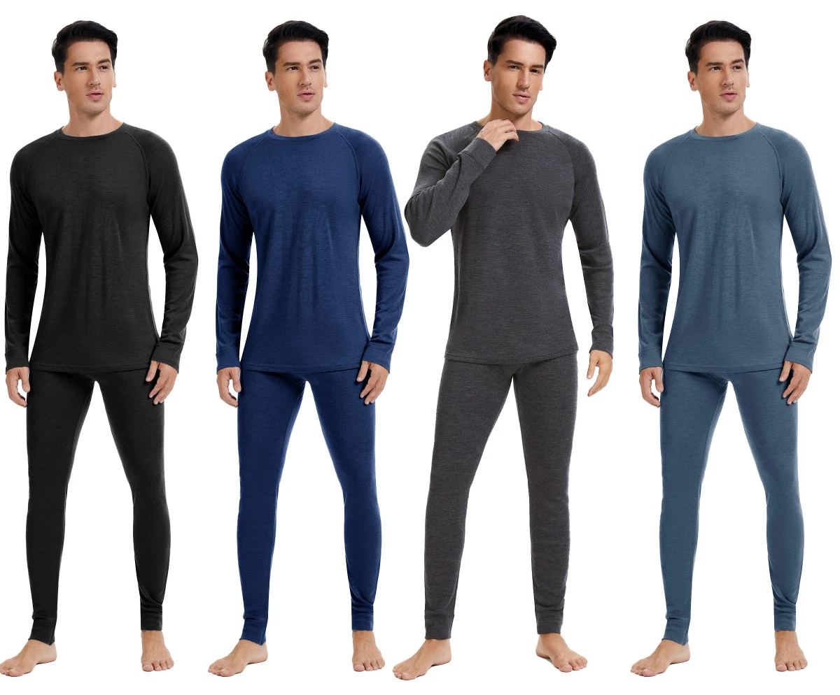 Men's 100% Merino Wool Base Layer Sets Midweight Thermal Underwear Bottom&Tops
Opens in a new window