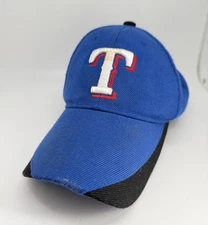 Texas Rangers Blue Black Ball Cap Hat Adjustable