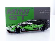 Mini GT Lamborghini Sc63 3.8l V8 Turbo Team Lamborghini Iron Lynx N 63 12h Sebring 2024 Matteo Cairoli Andrea Caldarelli Romain Grosjean 1:64 MGT00816-L