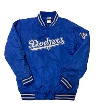 Los Angeles Dodgers Jacket Boys Large 14/16 Blue Snap Embroidered Majestic MLB
