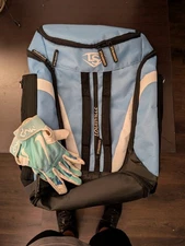Louisville Slugger Select Stick Pack Backpack Baby Blu Baseball Softball Bat Bag