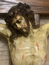 Christus patiens cruci fixus,scultura Liberty In Gesso Policromo.Toscana 1900”