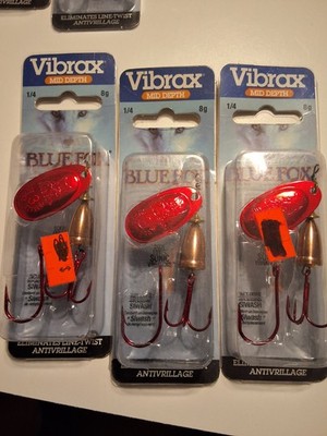BLUE FOX CLASSIC VIBRAX SPINNERS #3 GOLD NOS 2003 MID-DEPTH W/SIWASH HOOK