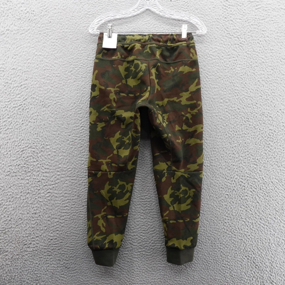 Calça de moletom Nike Tech Fleece masculina camuflada verde média marrom nova com etiquetas - Imagem 2 de 4