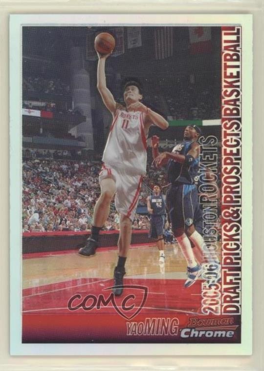 2005-06 Bowman Draft Chrome Refractor 174/300 Yao Ming #99 HOF 2h4