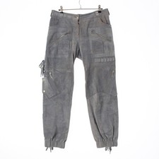 Christian Dior 2003 Calfskin Galliano lace-up zip design Pants Bottoms 3P140...