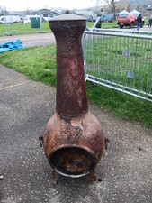 large cast iron chiminea, fire pit