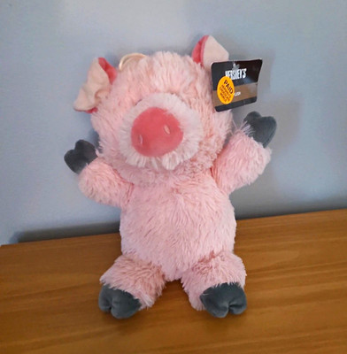Hershey's Pink & Gray Advertising Plush Stuffed Animal Candy & Nuts Theme