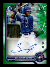 2022 Bowman Chrome #CPA-SE Sebastian Espino Prospect Auto Green Refractor #/99