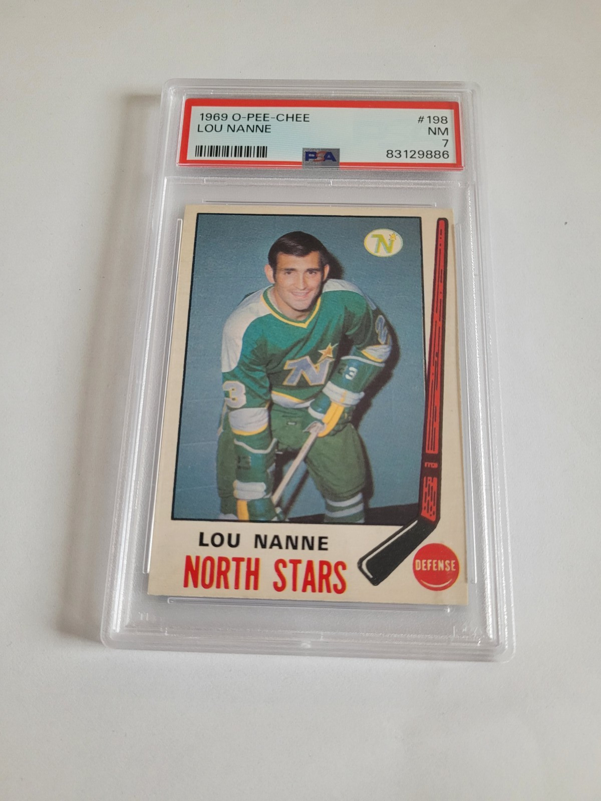 1969-70 O-Pee-Chee Lou Nanne Rookie Card #198 NR-MT Vintage Hockey Card