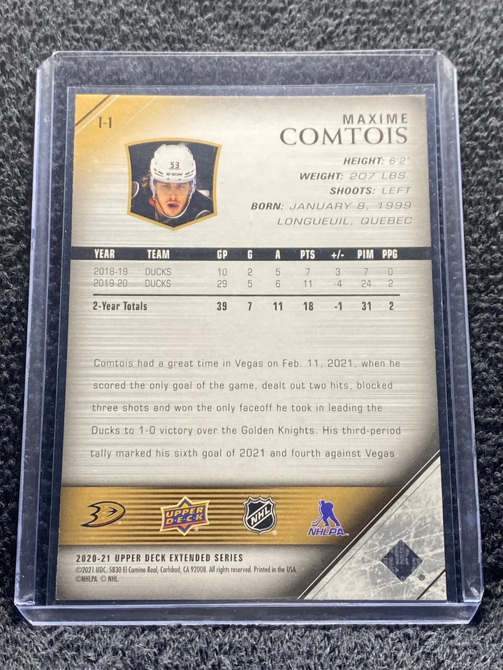 2020-21 Upper Deck - Extended Series Retro - #T-1 Maxime Comtois - Image 2 of 2