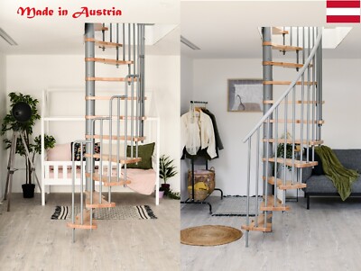 Indoor Space-Saving Spiral Staircase Kit Only Need 51.18''x30.71'' Ceiling Opening