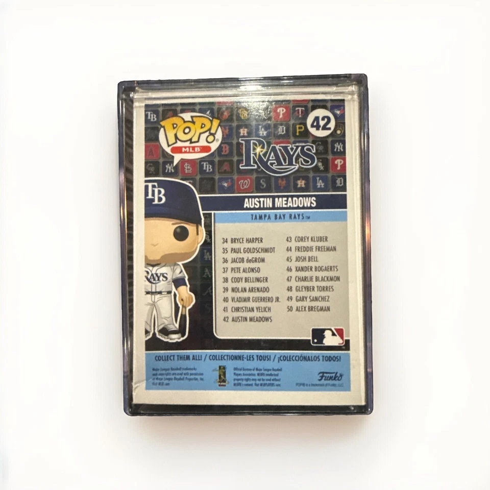 Austin Meadows SIGNED MLB Tampa Bay Rays Funko POP! Beckett COA w/ HARD STACK Foto 3 de 4