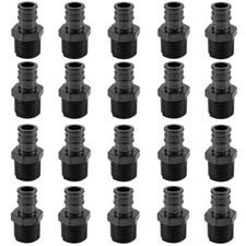 20 Pack Poly Pex-A Expansion 1/2" x 3/4" Male NPT Threaded Adapter ,Lead Free