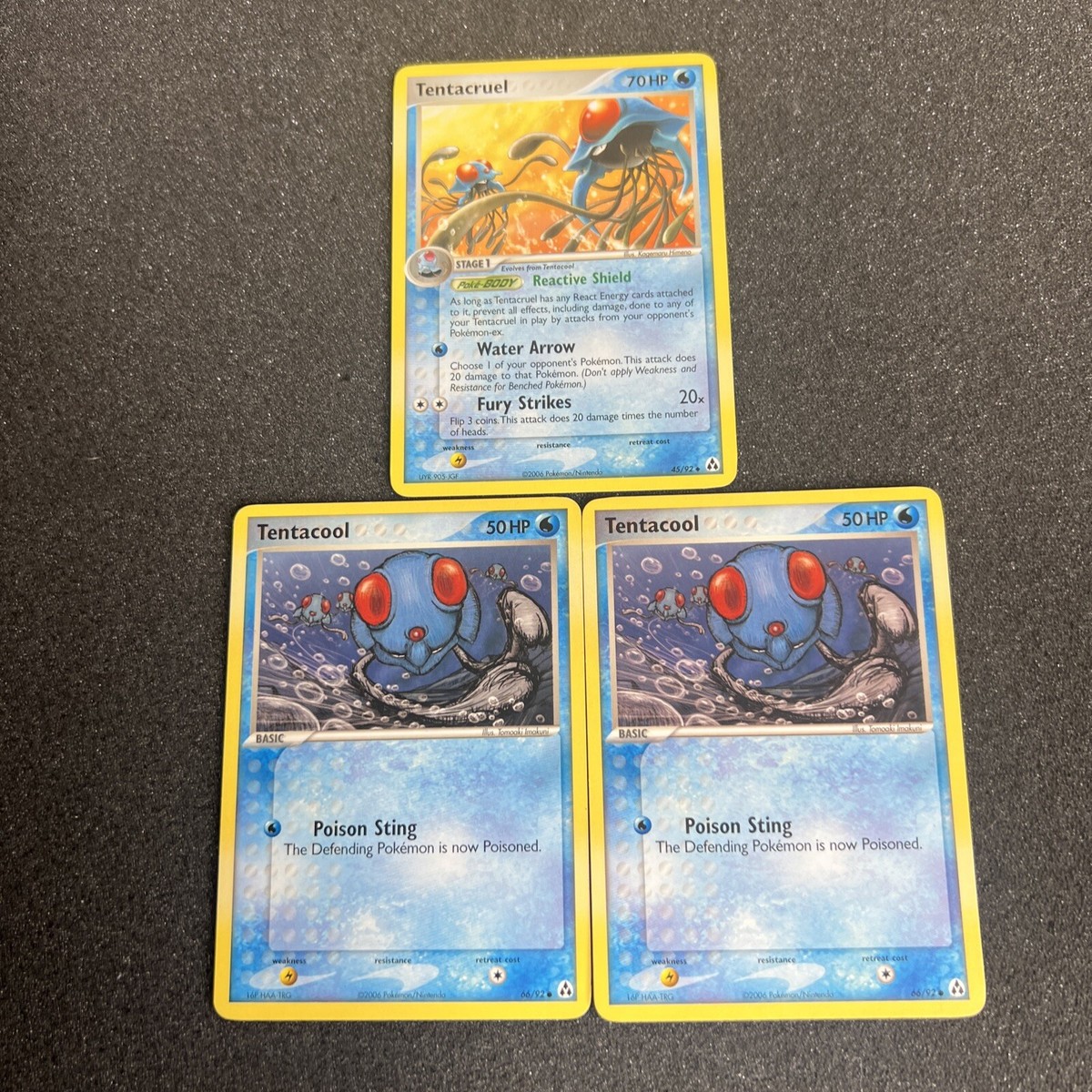 Tentacool 66/92 Tentacruel 45/92 EX Legend Maker Pokemon Card Non
