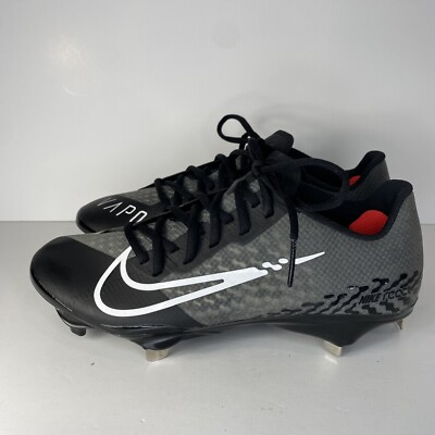 Nike React Vapor Ultrafly Elite 4 Black Gray White Baseball Cleats