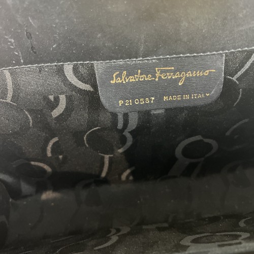 Salvatore Ferragamo Princess Diana Clutch Bag Black Leather Vintage & Dust Bag - Picture 7 of 18