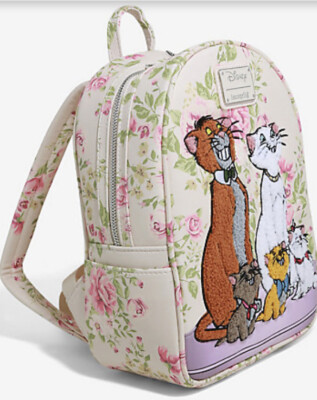 Loungefly Disney Aristocats Floral Chenille Mini Backpack 