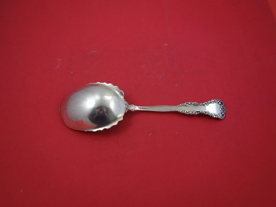Revere By International Sterling Silver Berry Spoon fancy 8 1/2" - Image 2 of 2