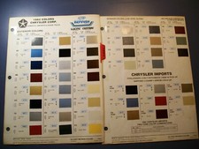 1982 Chrysler Plymouth Dodge car truck US & imports DuPont auto Paint Chips set