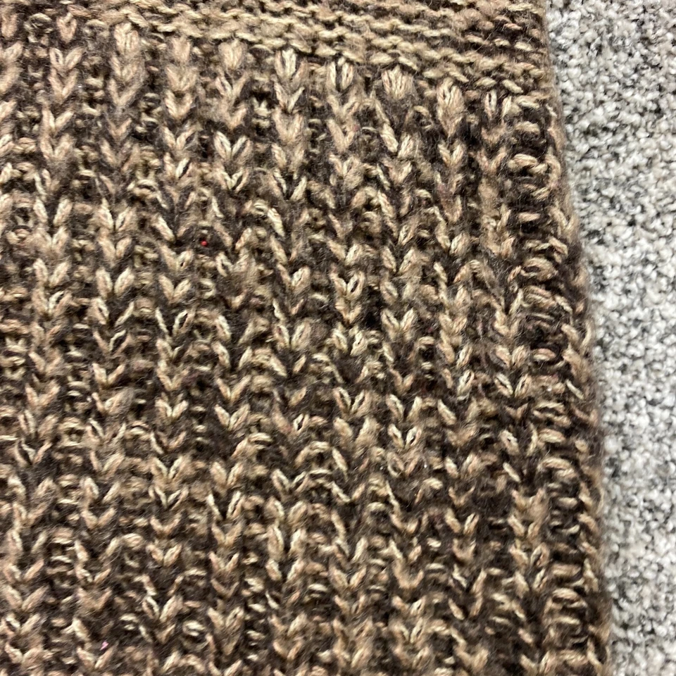 Derek Heart Sweater Dress womens m Brown Short Sleeve Cowl Neck Knit Mini Fall - Image 3 of 4