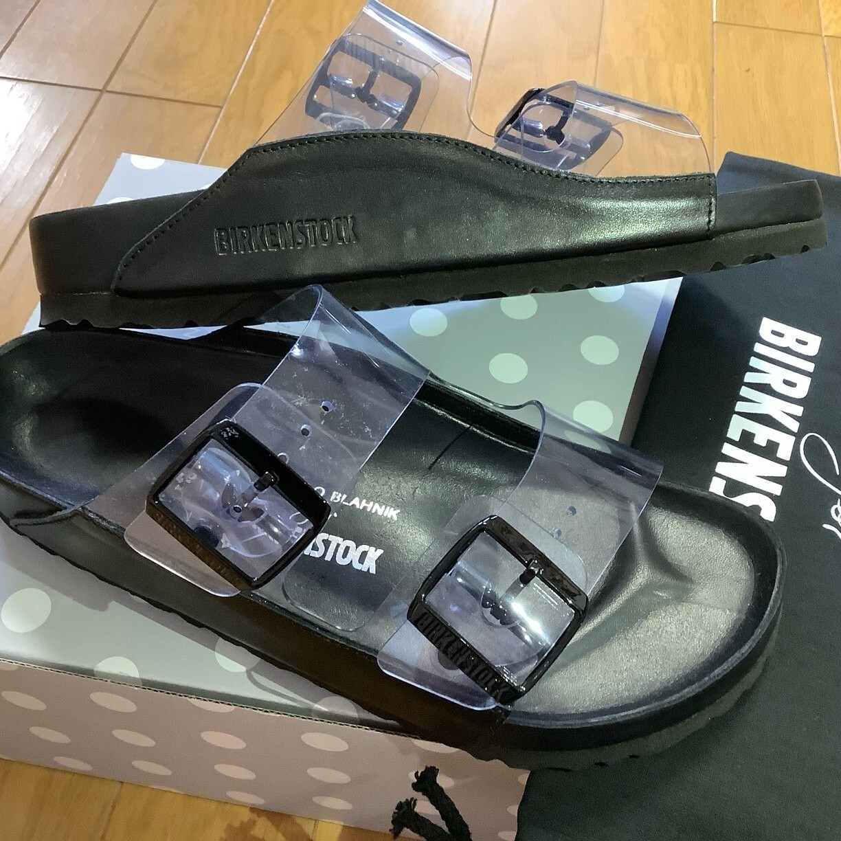 【NEW】Manolo Blahnik X Birkenstock  Arizona Black Clear Size:37(US6.5/23.5cm) image 6