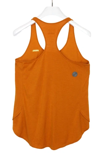 Pyua T-Shirt Damen Stretch LARGE Pullover Orange - Picture 2 of 9