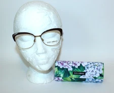 New DOLCE & GABBANA Women's Brown/Gold EYEGLASSES Frames DG 1298 1315 54-16-140