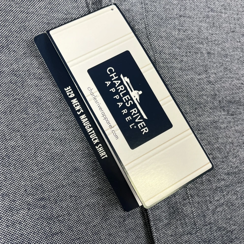 Charles River Apparel Shirt Mens Large Naugatuck Gray Button Down Stretch NEW - Image 4 of 4