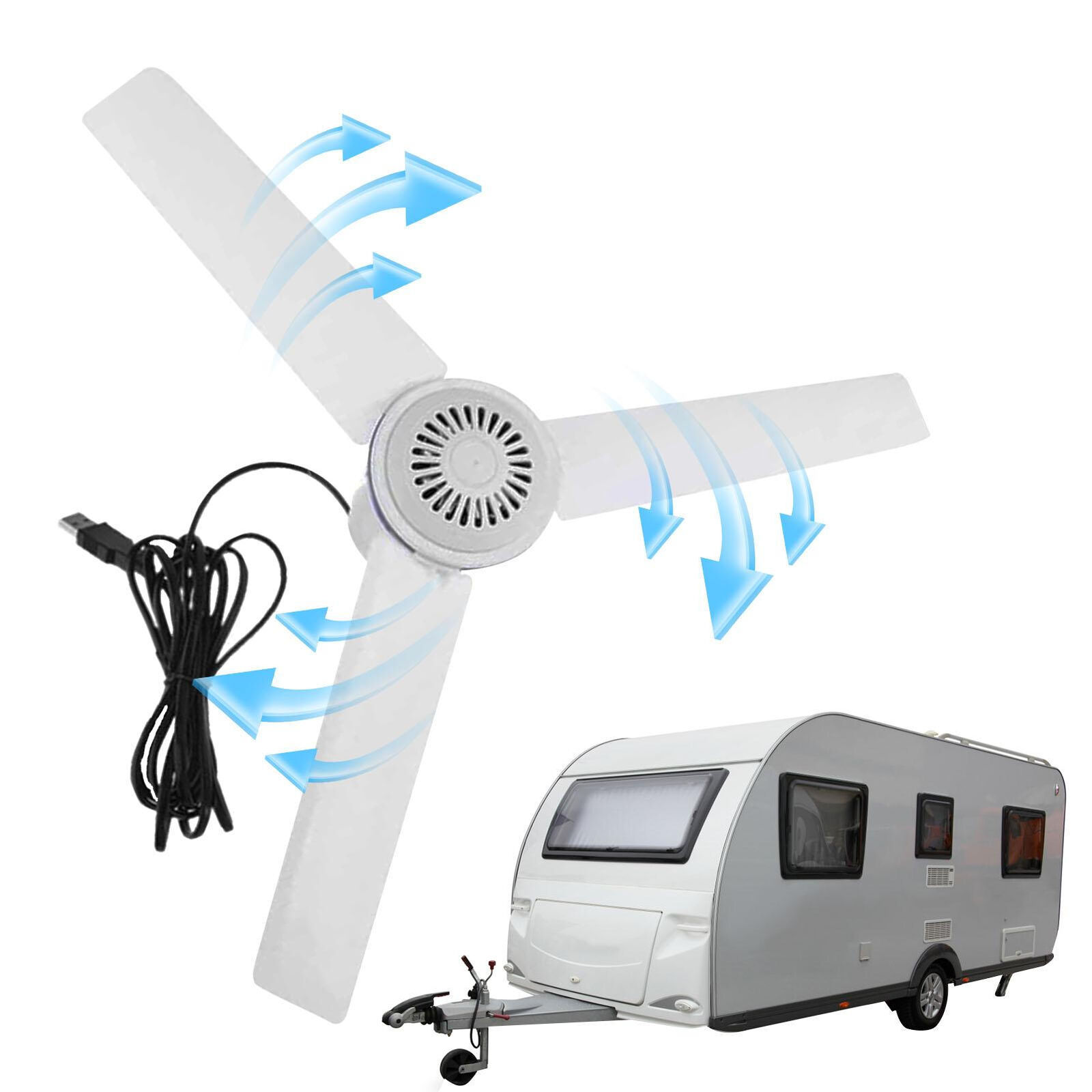 Outdoor Usb Ceiling Fan Portable Hanging Fans For Greenhouse Camping Tent 12v