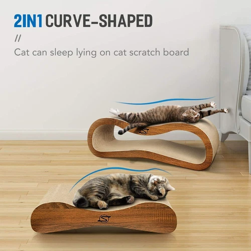 ScratchMe Gato Rascador Poste Salón Cama Gato Rascador Cartón con Cepillo para Gatos - Imagen 21 de 25