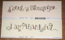 Lot Of 2 COCK~A~DOODLE DIECut Title Borders ~Count Your Blessings, I Am Thankful