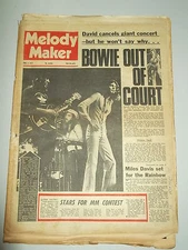 MELODY MAKER 1973 JUNE 2 DAVID BOWIE MILES DAVIS ROGER DALTREY NAZARETH *CUT OUT