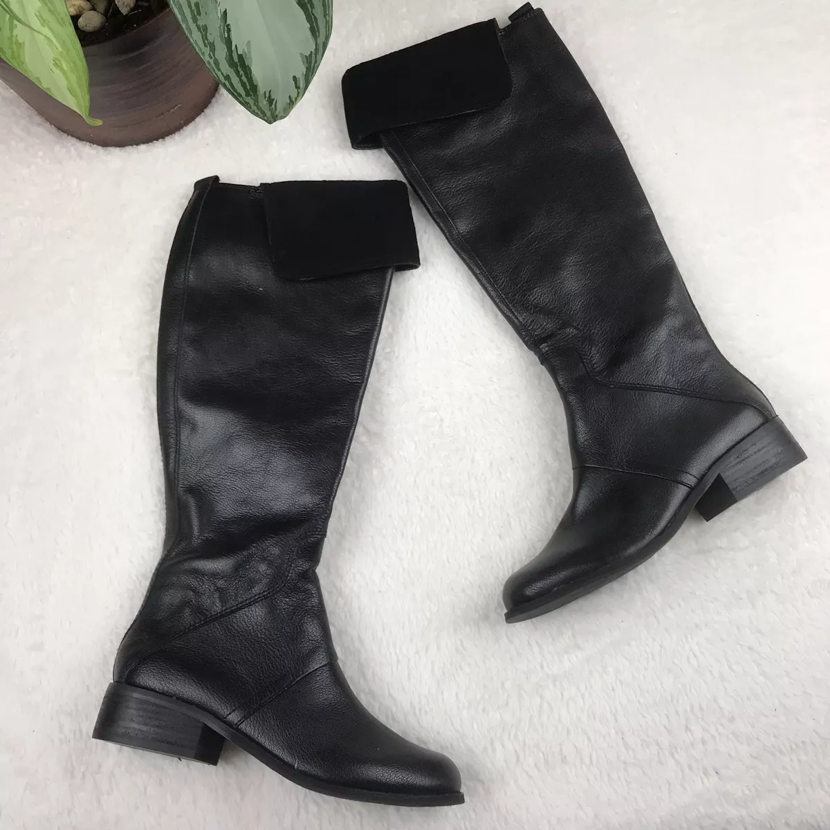 Nine west hotsell leather riding boots