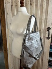 Borsa a tracolla XL Picard grigio argento hobo tote shopper