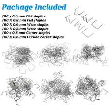 1200PCS Hot Stapler Gun Plastic Repair Car Bumper Welding Welder Machine Staples