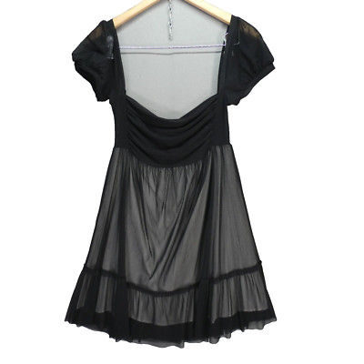 Twin Set Simona Barbieri Kleid Baumwolle schwarz Midi Lagenlook formell elegant Gr. M