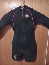 Mares 27 Parallel Women's 3mm Wet Suit 4/6 Full Zipper Well Maintained Surfer