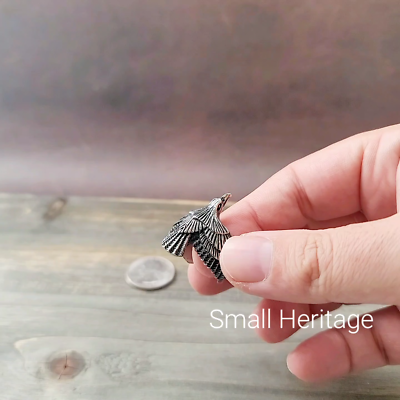 Flying Eagle Ring Stainless Steel Bird Punk Silver Color Vintage
