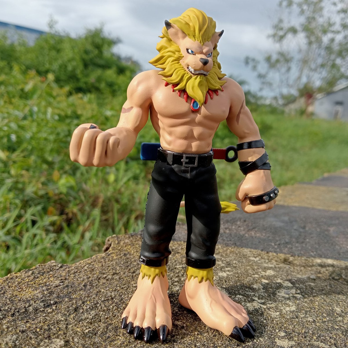 デジモン Shibadon レオモン フィギュア ガレージキット スタチュー Unpainted Digimon Leomon Resin GARAGE KIT FIGURES Model In