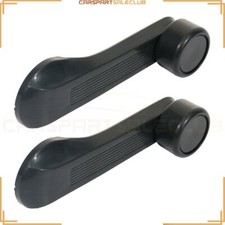 Pair Black Window Crank Handles For 1984-2000 Honda Civic Inside Left Right Side